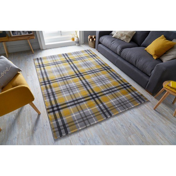Žuto-sivi tepih Flair Rugs Highland, 200 x 290 cm-image-4