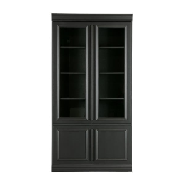 Crna vitrina od masivnog bora 110x215 cm Organize – BePureHome