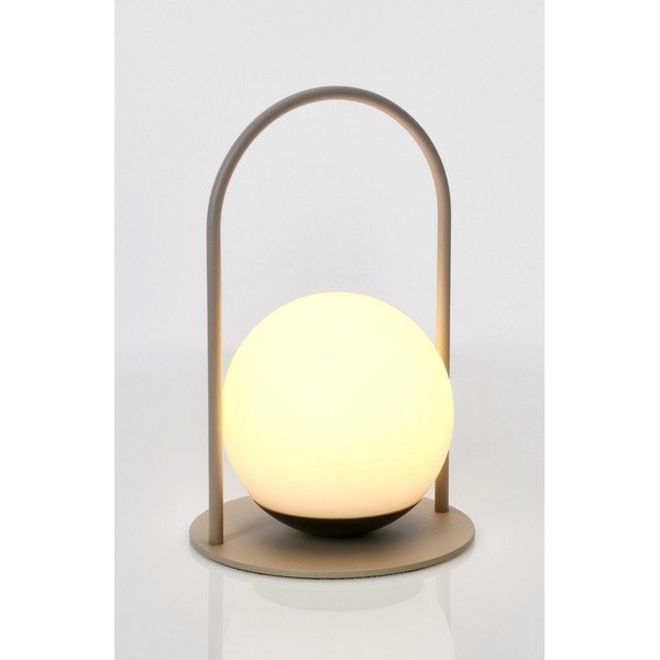 Smeđe-siva LED stolna lampa s mogućnosti zatamnjivanja s plastičnim sjenilom (visina 21 cm) Pansy – Bizzotto-image-3