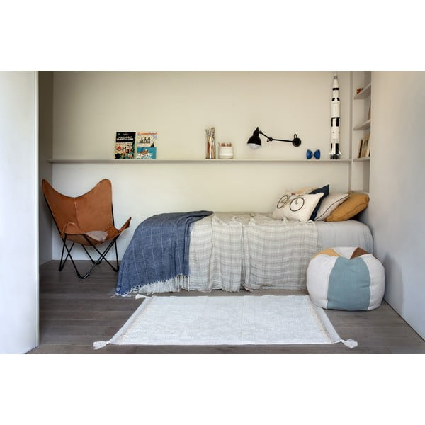 Krem periv/ručno rađen pamučan tepih 120x160 cm Bloom Natural – Lorena Canals-image-1