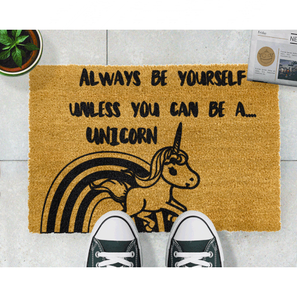 Artsy Doormats Unicorn prostirka od prirodnog kokosa, 40 x 60 cm-image-2