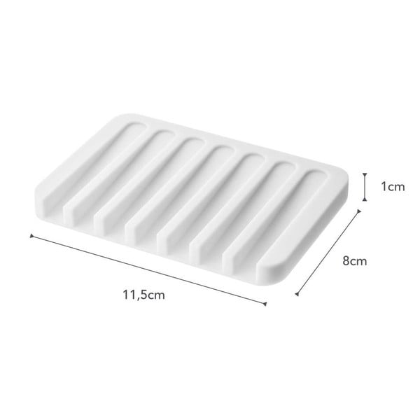 Bijeli podmetač za sapun YAMAZAKI Flow-image-2