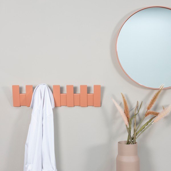 Metalna zidna vješalica u boji lososa 64 cm Angle – Spinder Design-image-1