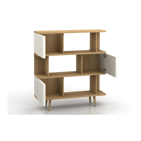 Bijela drvena polica za knjige Støraa Caitlin-image-1