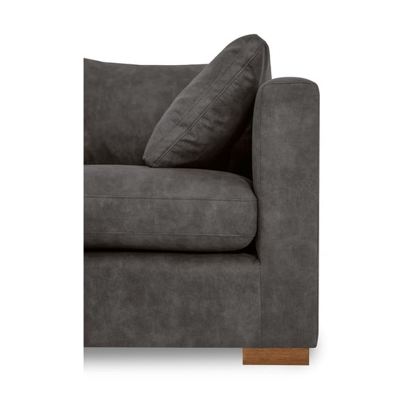 Antracitno siva kutna garnitura od imitacije kože (s lijevim kutom) Hamburg – Scandic-image-4