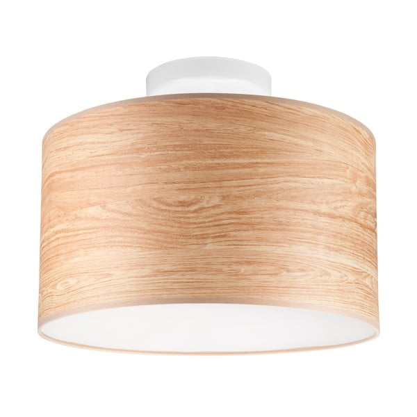 Stropna svjetiljka u prirodnoj boji s tekstilnim sjenilom ø 35 cm Print – LAMKUR