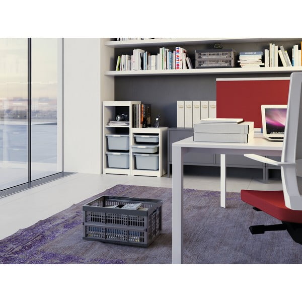 Siva plastična kutija za pohranu 47,5x34,5x23,5 cm Folding Crate – KIS-image-1