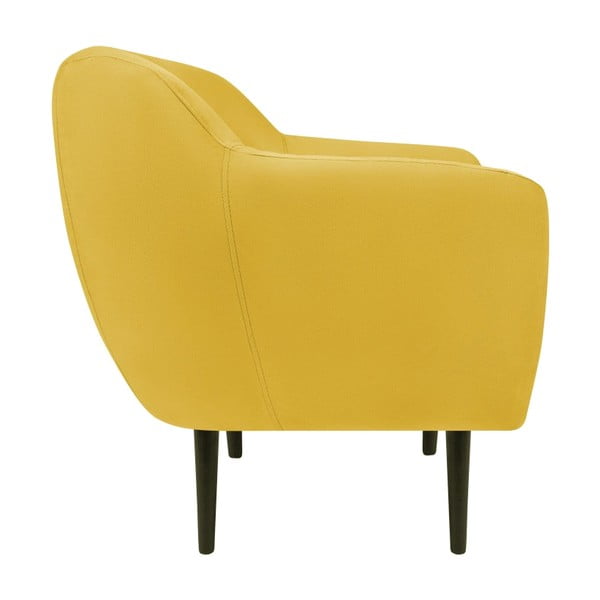 Žuta baršunasta fotelja Mazzini Sofas Toscane-image-3