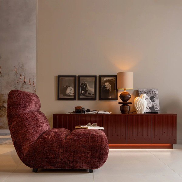 Bordo fotelja od šenila Observe – WOOOD-image-1