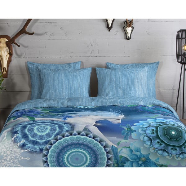 Plava flanelska posteljina za krevet za jednu osobu 140x200 cm Lumi – HIP-image-2