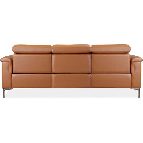 Smeđa sofa od imitacije kože 222 cm Lund – Støraa-image-3