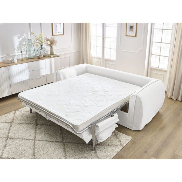 Bijela sofa za spavanje/sklopiva 236 cm Archimede – Bobochic Paris-image-1