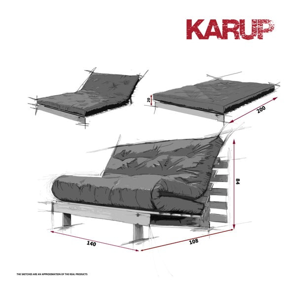 Karup Roots Raw / Red varijabilna sofa-image-1