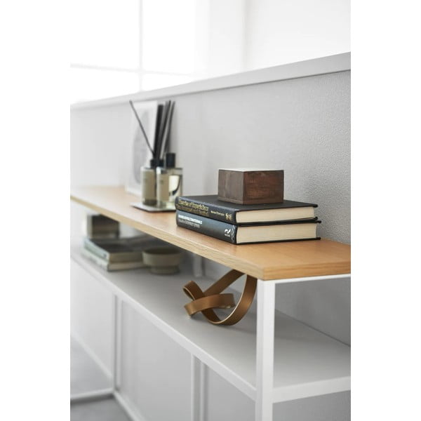 Bijeli/svjetlo smeđi pomoćni stol u dekoru jasena 20,5x126 cm Tower – YAMAZAKI-image-4