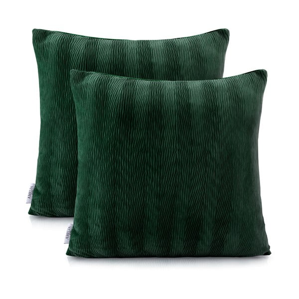 Set od 2 tamnozelene jastučnice AmeliaHome Nancy Green, 45 x 45 cm