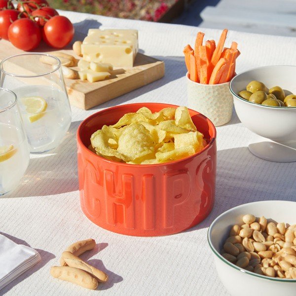 Crvena keramička zdjelica za posluživanje 1 l Chips – Balvi-image-1
