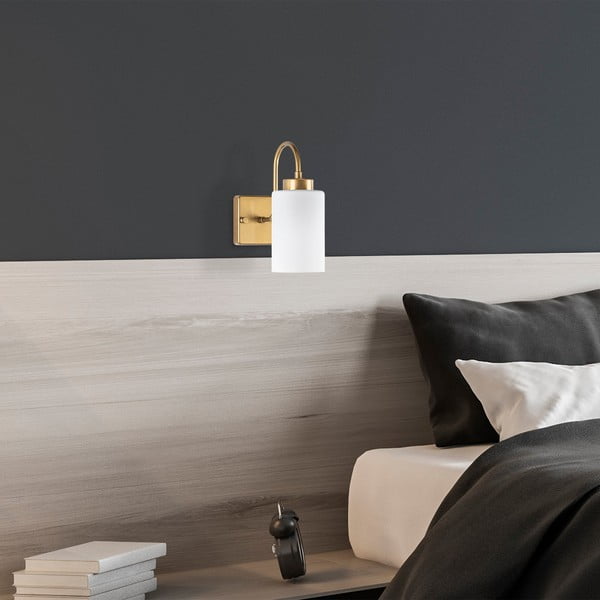 Bijela/u zlatnoj boji zidna lampa ø 10 cm Duzsuz – Opviq lights-image-3