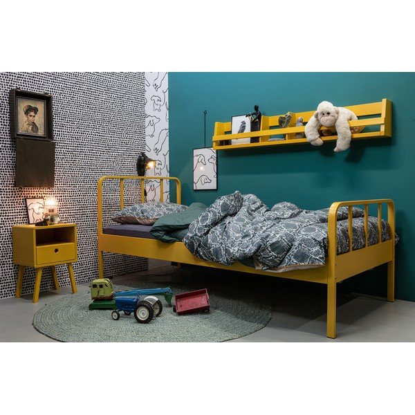 Žuta polica od punog borovog drveta DRVO Sammie-image-1