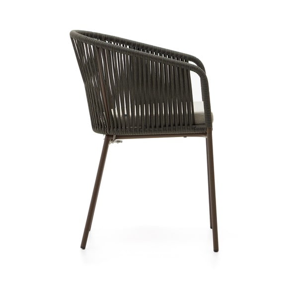 Zelena metalna/podstavljena vrtna stolica Yanet – Kave Home-image-4