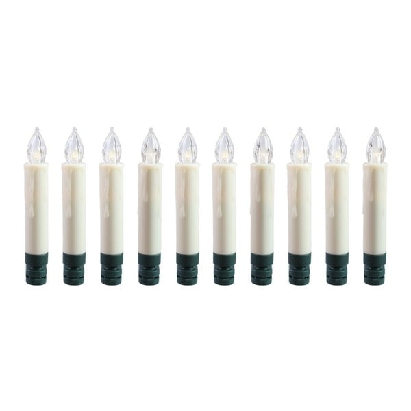 Set od 10 upaljenih svijeća na DecoKing Blinx stablu