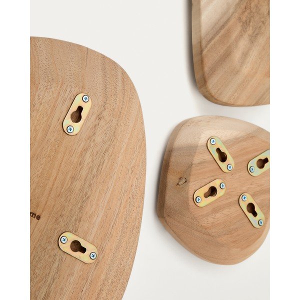 Drveni zidni ukrasi u setu 4 kom Selem – Kave Home-image-1