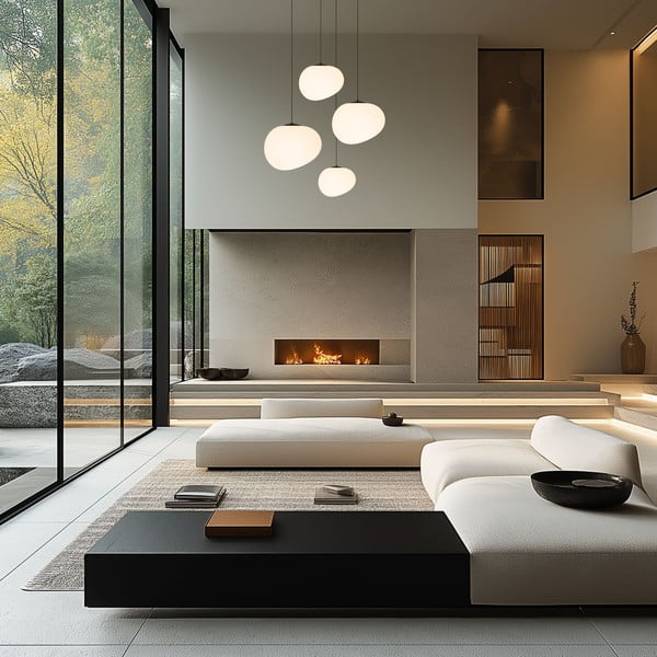 Crno-bijela viseća svjetiljka ø 30 cm Stones – Candellux Lighting-image-3