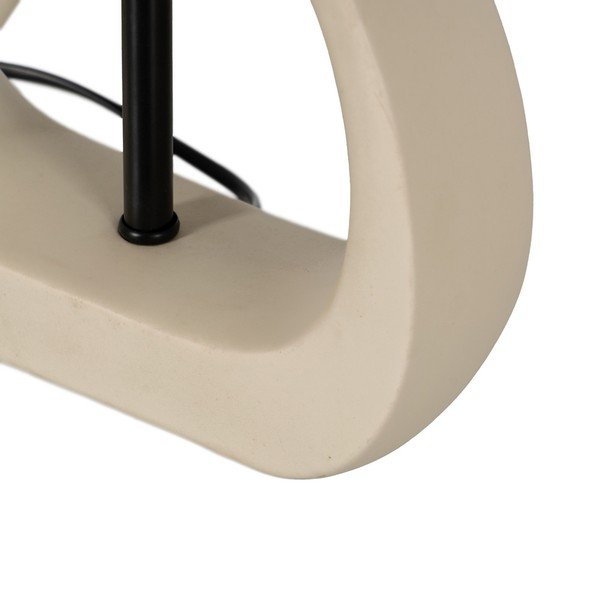 Bež/u prirodnoj boji stolna lampa sa sjenilom od ratana (visina 37,5 cm) – Ixia-image-1