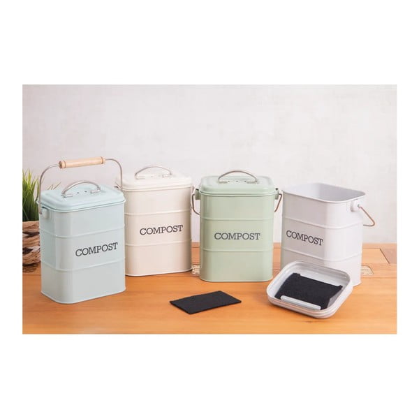 Bijela kanta za bio otpad 3 l Living Nostalgia – Kitchen Craft-image-1