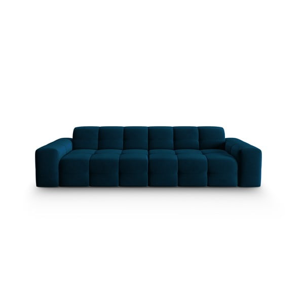 Tamnoplava baršunasta sofa 255 cm Kendal - Micadoni Home