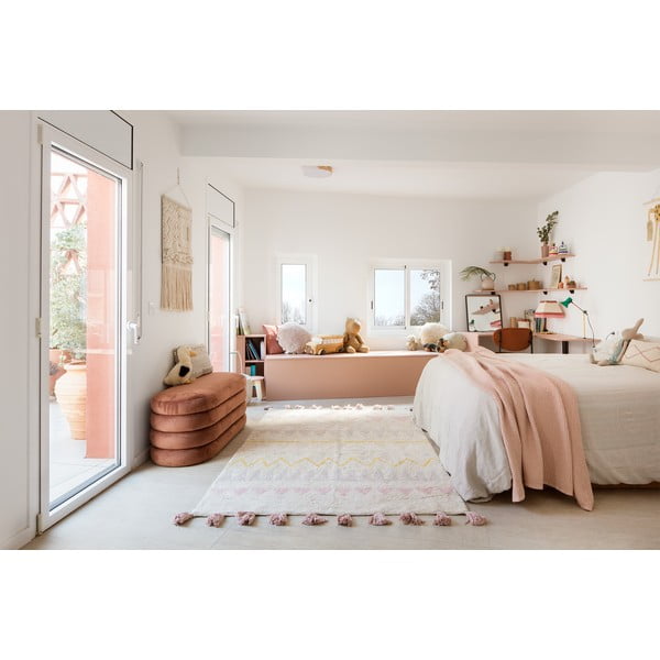 Ružičasti/krem periv/ručno rađen pamučan dječji tepih 120x160 cm Azteca Vintage Nude – Lorena Canals-image-1