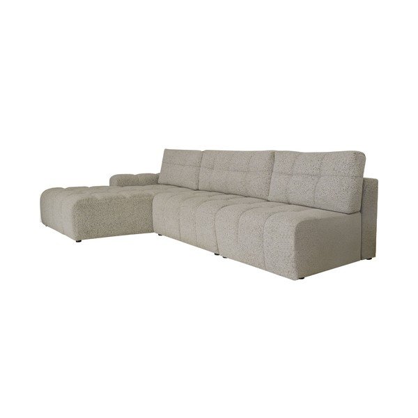 Svjetlo smeđa sklopiva/s prostorom za odlaganje kutna garnitura (s lijevim kutom) Lulu – Miuform