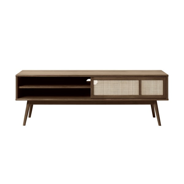 Tamno smeđa TV komoda u dekoru hrasta 150x50 cm Barrali – Unique Furniture
