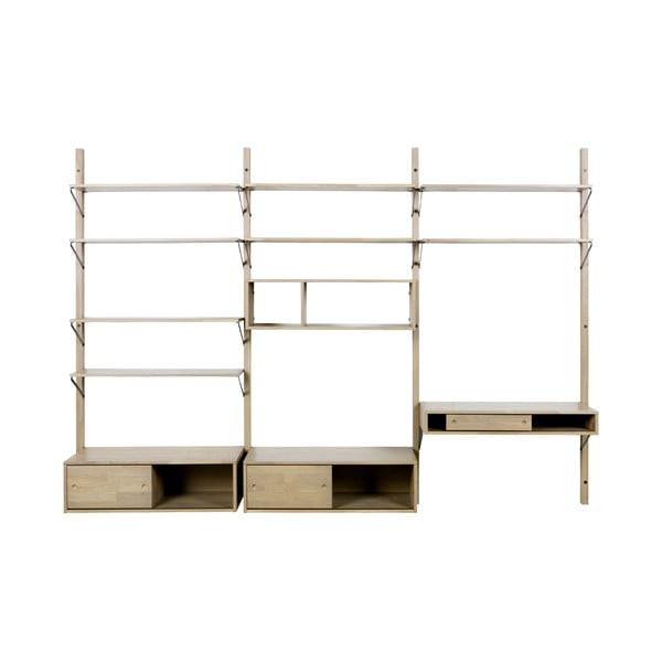 Regal od hrastovine za zidni set WOOOD Gyan-image-2