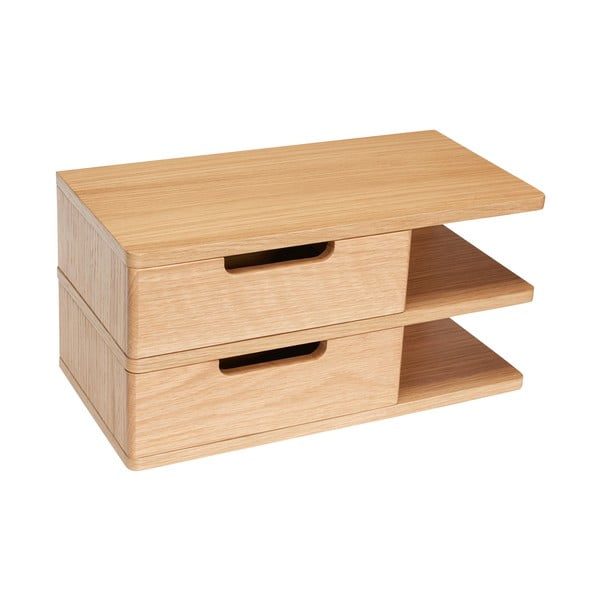 Viseći/s policama noćni ormarić u dekoru hrasta u prirodnoj boji Öppen – Hübsch-image-3