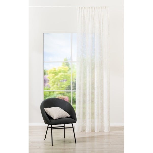 Bež prozirna zavjesa 140x260 cm Baroque – Mendola Fabrics-image-1