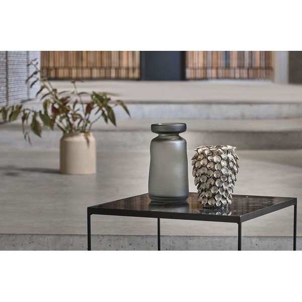 Crni stolić za kavu s pločom stola u mramornom dekoru 60x60 cm Gorm – Villa Collection-image-1