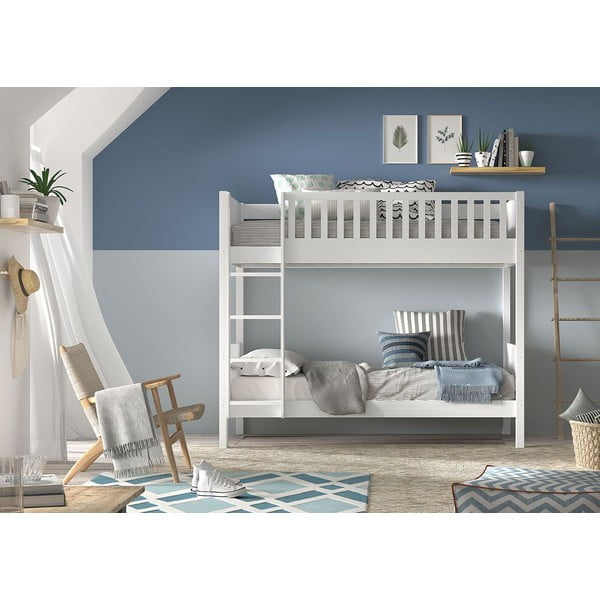 Bijeli dječji krevet na kat 90x200 cm Scott - Vipack-image-1