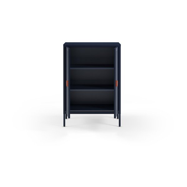 Tamno plavi metalni ormarić 70x100x40 cm Sayla – Marckeric-image-3