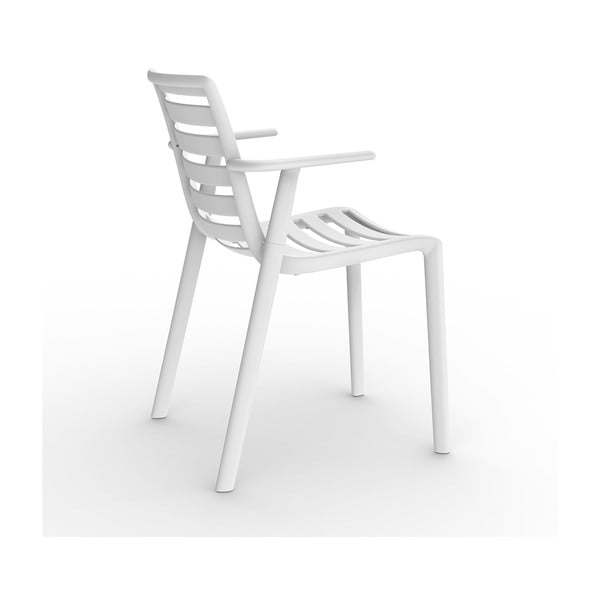 Set od 2 bijele vrtne stolice s naslonima za ruke Resol Slatkat