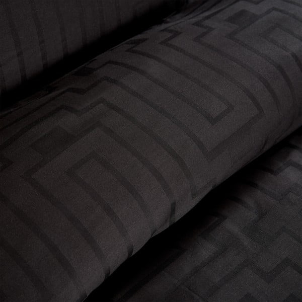 Crna posteljina za bračni krevet od pamučnog satena 200x200 cm - Bianca-image-3