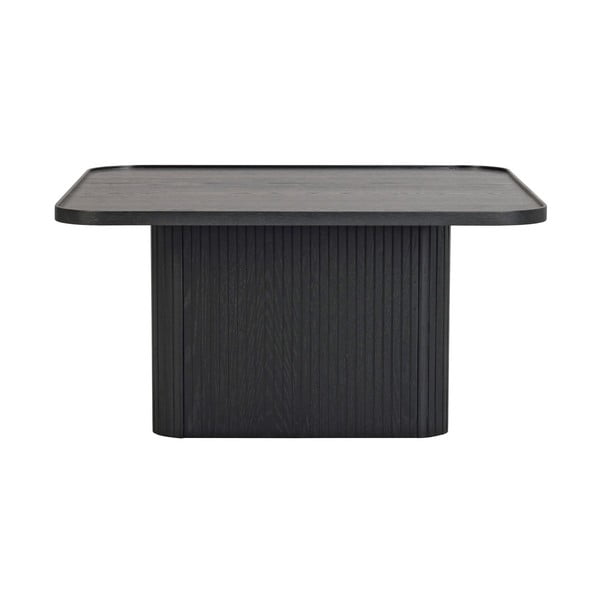 Crni stol od hrastovine Rowico Sullivan, 80 x 80 cm