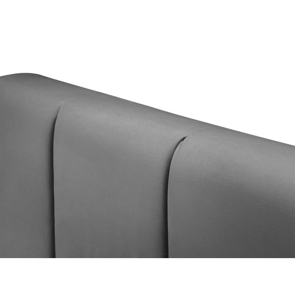 Svijetlo sivi bračni krevet od baršuna Mazzini Kreveti Afra, 200 x 200 cm-image-4