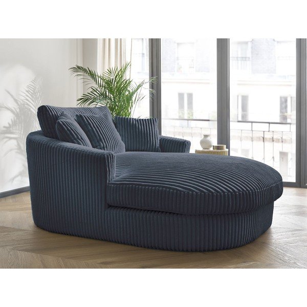 Tamno plava fotelja od samta Belem – Bobochic Paris-image-1