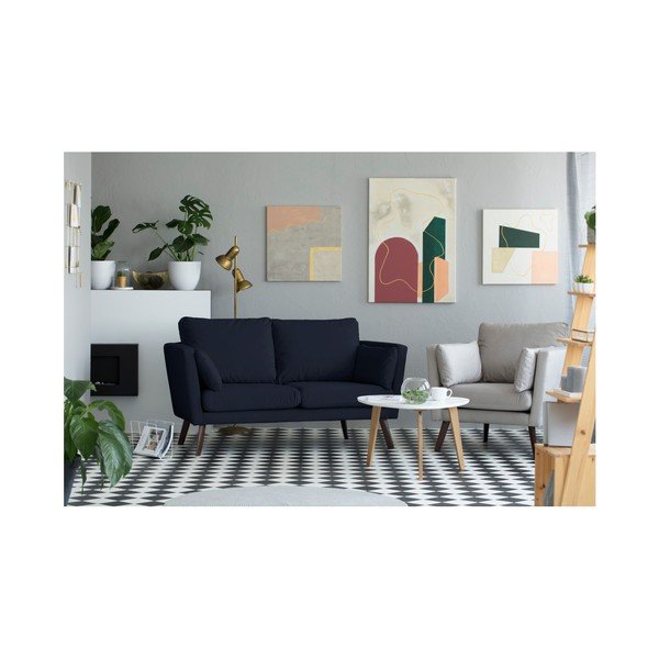 Tamnoplava garnitura za 2 sjedala Mazzini Sofas Elena-image-3