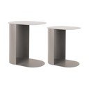 Metalni pomoćni stolići u setu 2 kom 30x45 cm Riqueza Oval – Leitmotiv