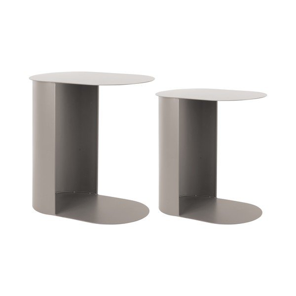 Metalni pomoćni stolići u setu 2 kom 30x45 cm Riqueza Oval – Leitmotiv