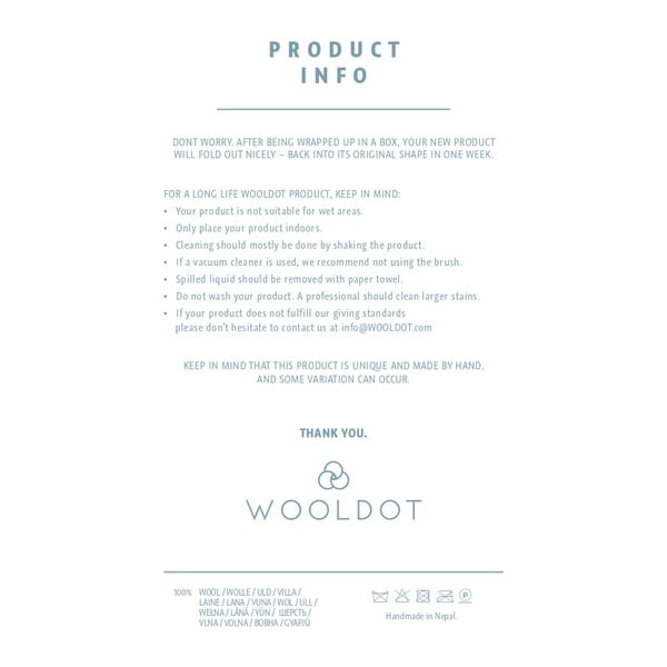 Antracit vuneni podmetač Wooldot Braider Coaster, 20 x 20 cm-image-4