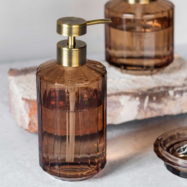 Smeđi stakleni dozator sapuna 200 ml Vision – Mette Ditmer Denmark-image-1