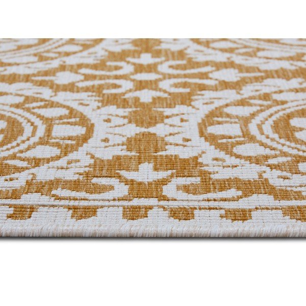 Oker žuti/bijeli vanjski tepih 80x250 cm Jardin – NORTHRUGS-image-4