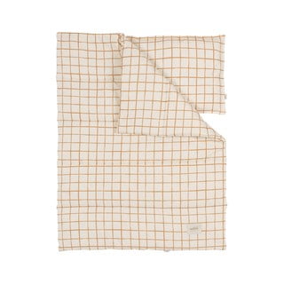 Pamučna dječja posteljina 100x135 cm Camel Check - Malomi Kids